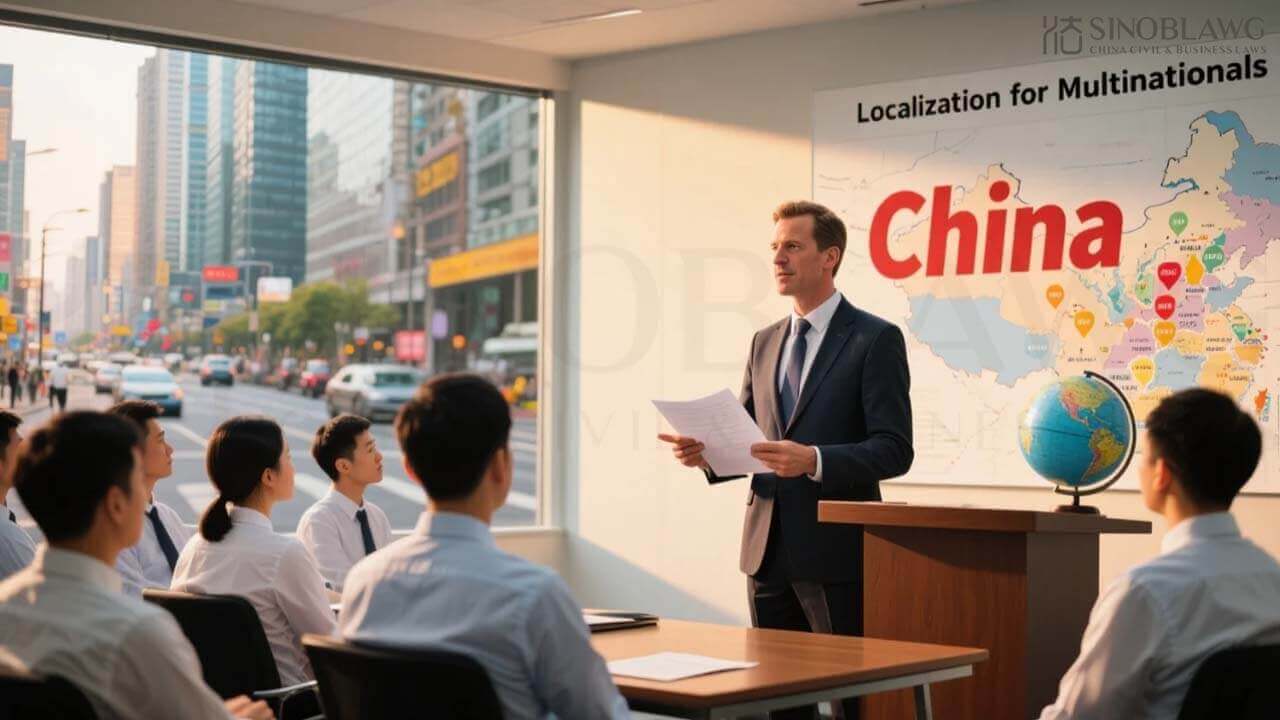What should be localized by multinational companies in China?
